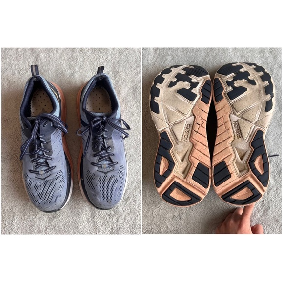 Hoka One One Arahi 3 Road Running Comfort Sneaker Shoe Allure Mood Indigo Blue - Picture 3 of 16